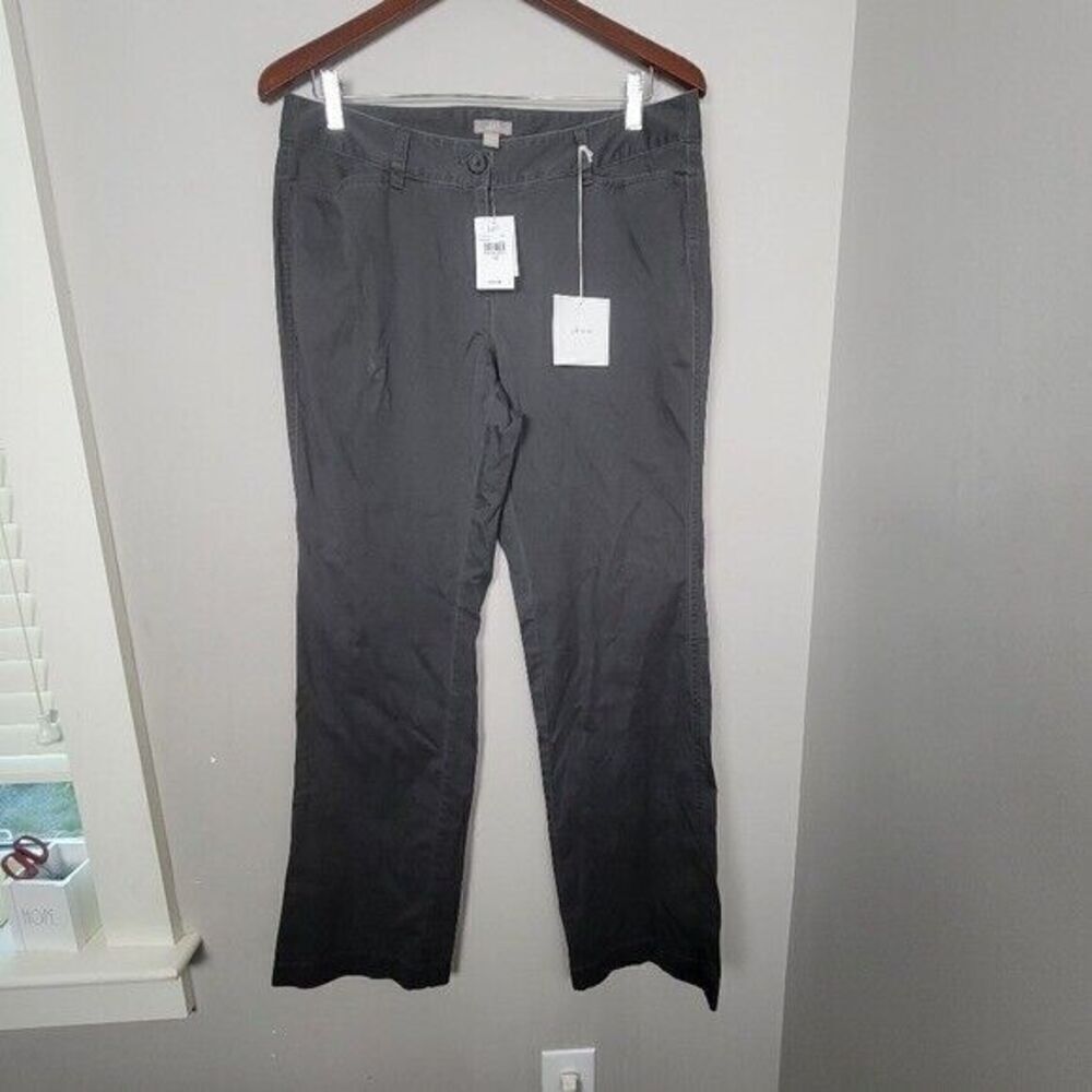 J Jill Black Chino Trousers Pants 10 NWT